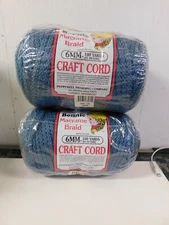 Bonnie Pepperell Braiding Co Macrame Braid Craft Cord NEW Denim Set of 2