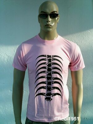SKELETT BONES TATTOO Grufti Emo Gothic T-Shirt M-L 50