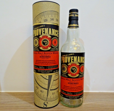 DOUGLAS LAING'S PROVENANCE SPEYSIDE MALT WHISKY EMPTY 70cl BOTTLE