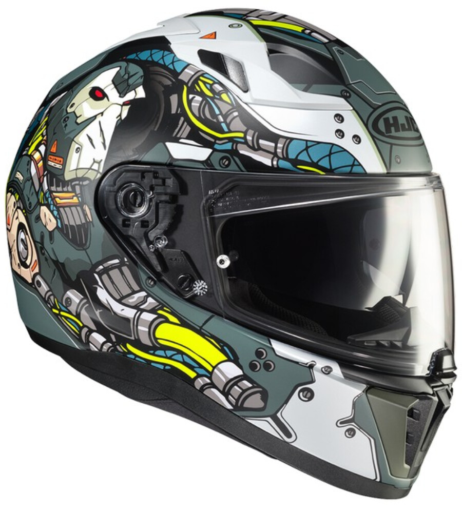 HJC i70 Bane Motorcycle Helmet Green/White XL 190501186874 | eBay