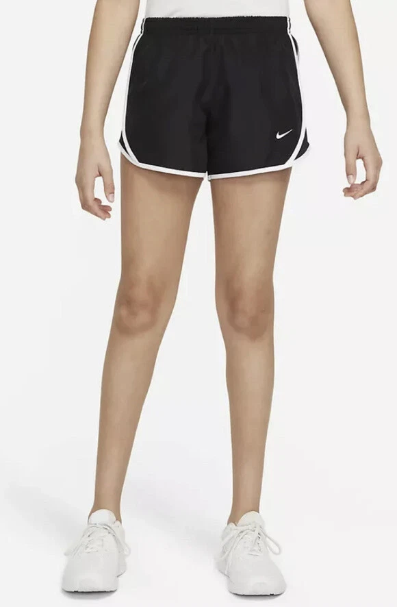 Nike Dri-FIT Tempo Big Kids' (Girls') Running Shorts Black/White  S(848196-010)