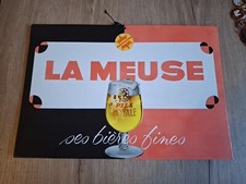 Carton publicitaire Vîntage Boisson Bière LA Meuse Pils ROYALE 