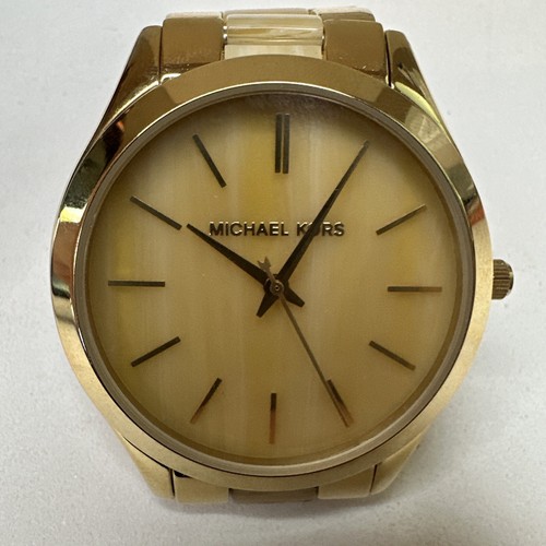 Michael Kors MK4285 Women's Watch Stainless Steel Acetate Bracelet Gold