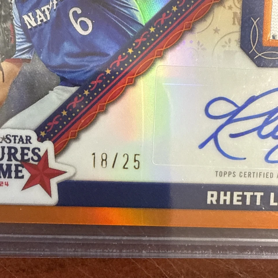 Rhett Lowder 2024 Bowman's Best Futures Game Worn Relic Auto Orange /25 🔥🔥 - Image 2 of 4