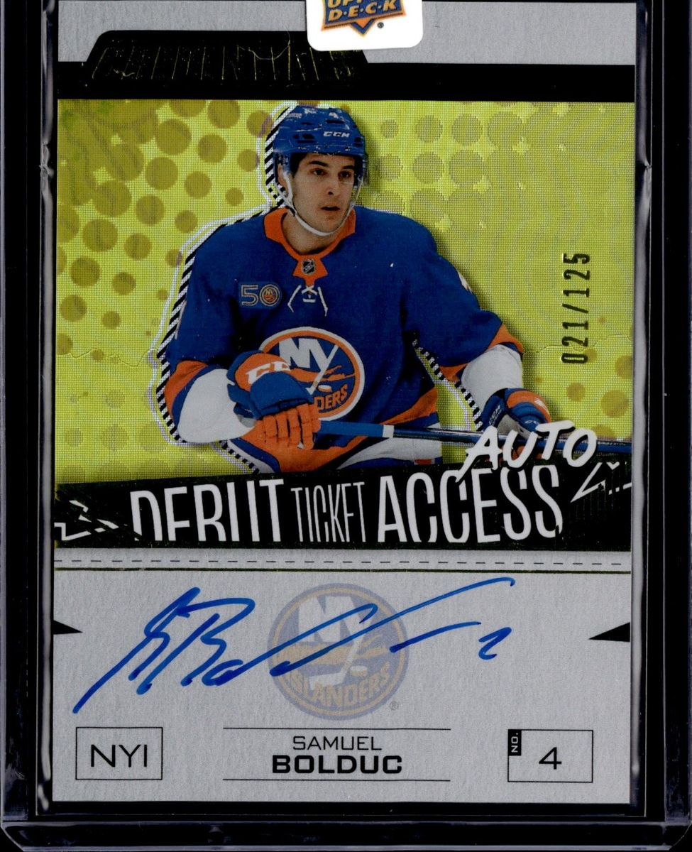 2023-24 Upper Deck Credentials Debut Ticket Access Auto Yellow
