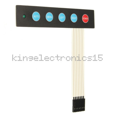 2PCS 1x5 Matrix Array 5Keys Membrane Switch Control Keypad Keyboard For Arduino