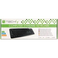 Techly Tastiera 105 tasti USB Standard, colore Nero