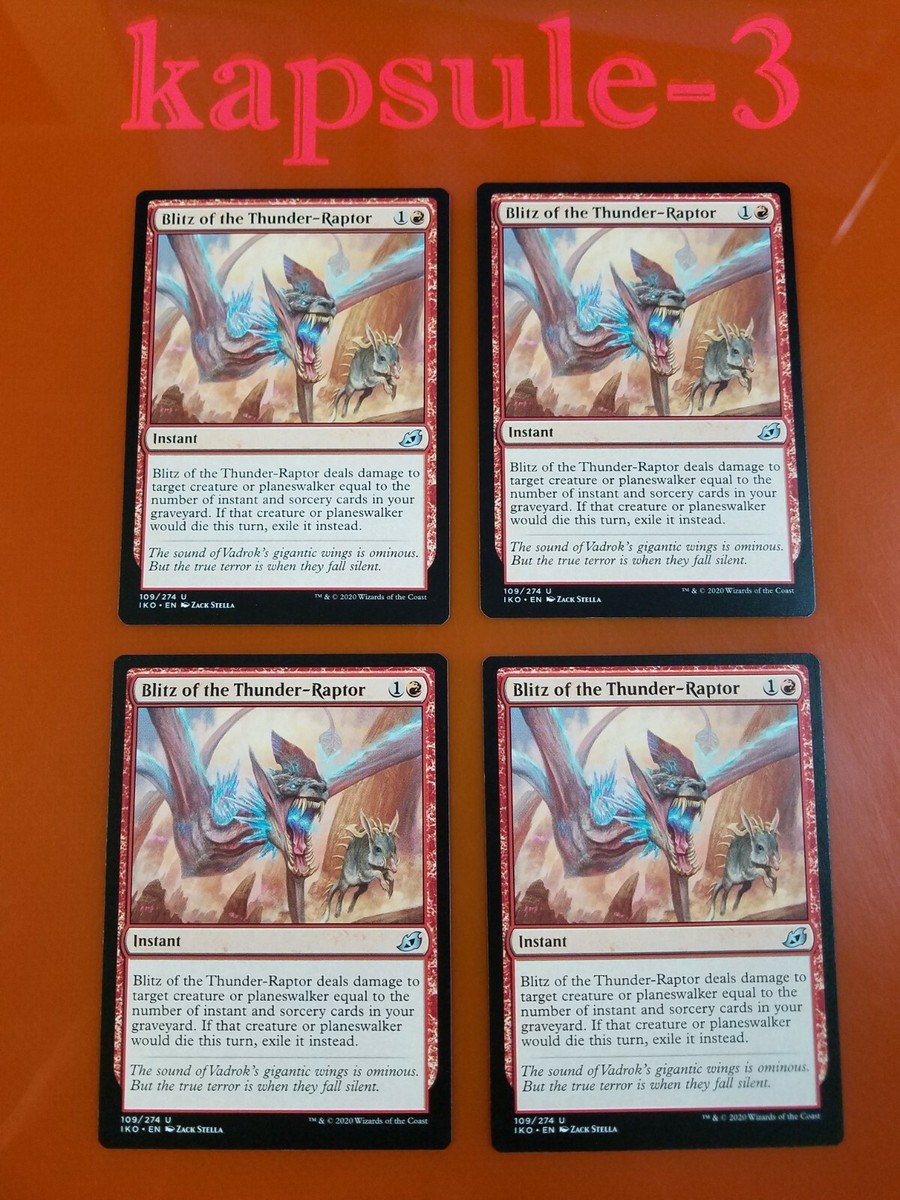 mtg cards with blitz 4x Blitz of the Thunder-Raptor | Ikoria Lair of Behemoths