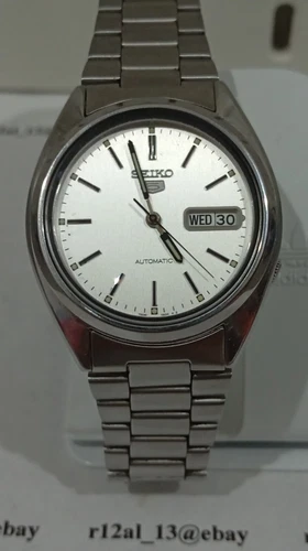 Seiko 5 Automatic SNXF01 K1 Brushed Silver Dial 7S26 0480