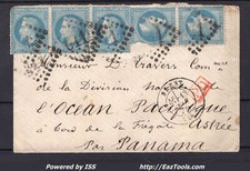FRANCE N° 29Bx5 SUR LETTRE ADRESSÉE AU COMMISSAIRE DIVISION NAVALE SUR L'ASTRÉE