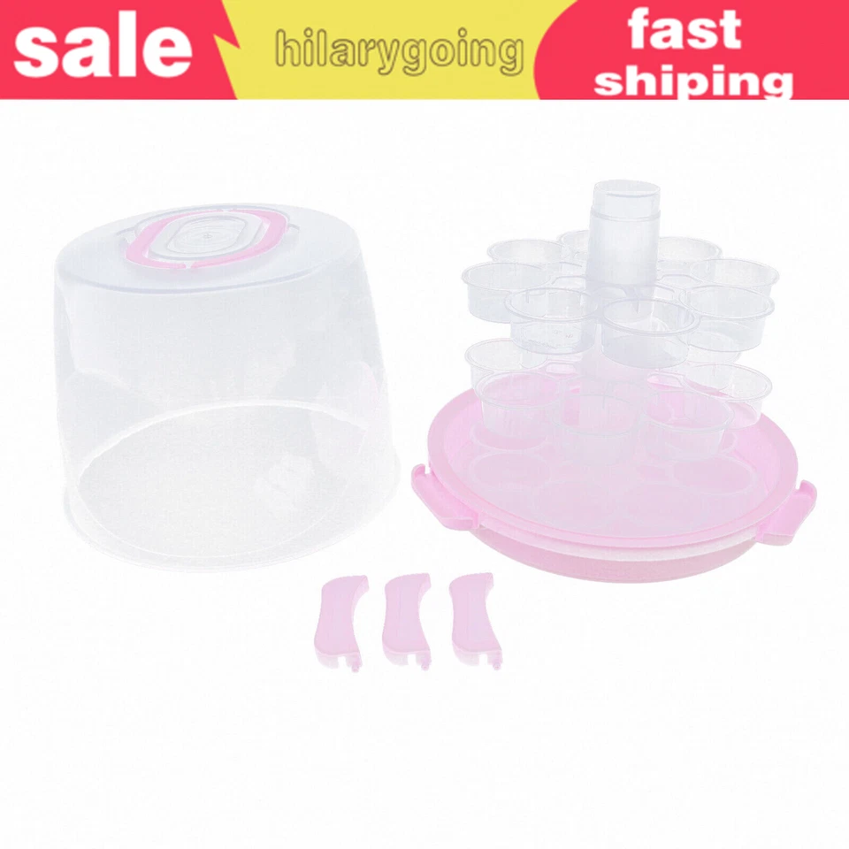 24 Slot Cupcake Muffin Carrier Containers Reusable Caddy Cake Holder With Handle - Image 4 of 4