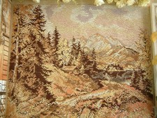 Vintage Autumn Forest Country Path TRAMME Needlepoint Canvas