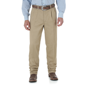 wrangler pleated khaki pants