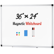 36 X 24 inches Magnetic Dry Erase Board with Aluminum Frame, Whiteboard for