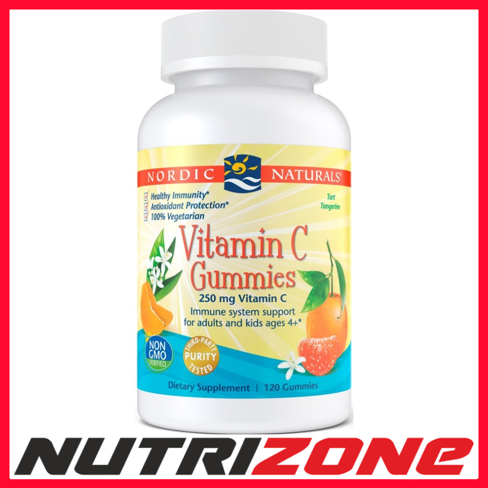 Nordic Naturals Vitamin C Gummies 250mg Tangerine - 120 gummies