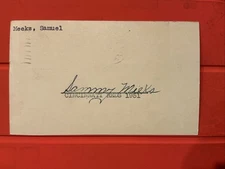 Sammy Meeks🔥MLB Debut: 1948 Washington Senators 🔥 Autograph Postcard 🔥🔥🔥