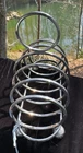 Antique silver large circular TOAST RACK 6” Long -Circle Design -A21