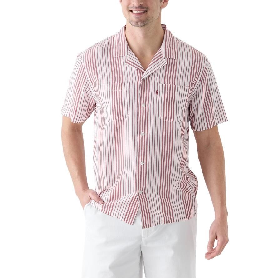 Men's Levi's Button Down Striped Classic Camper Shirt Relaxed Size Small Med NWT