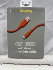 Heyday 6ft USB-A to USB-C Soft-Touch Charging...