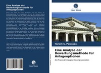 Haresh G. Pardasani | Eine Analyse Der Bewertungsmethode FüR Anlageoptionen