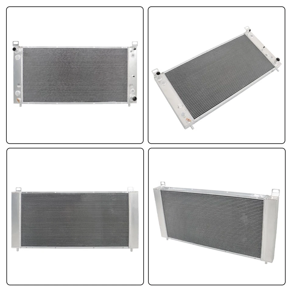 CU2370 4ROW Aluminum Radiator Fit For Chevrolet Silverado 2500 HD 6.0L 2001-2013 Foto 3 de 4