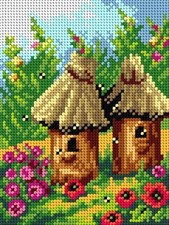 Orchidea Needlepoint canvas for halfstitch without yarn Beehives