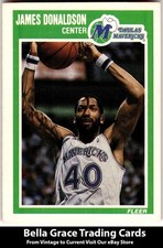 1989-90 Fleer #34 James Donaldson Dallas Mavericks NBA Basketball