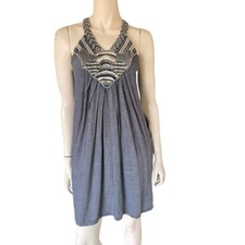 Ranna Gill boho Chambray dress sz S
