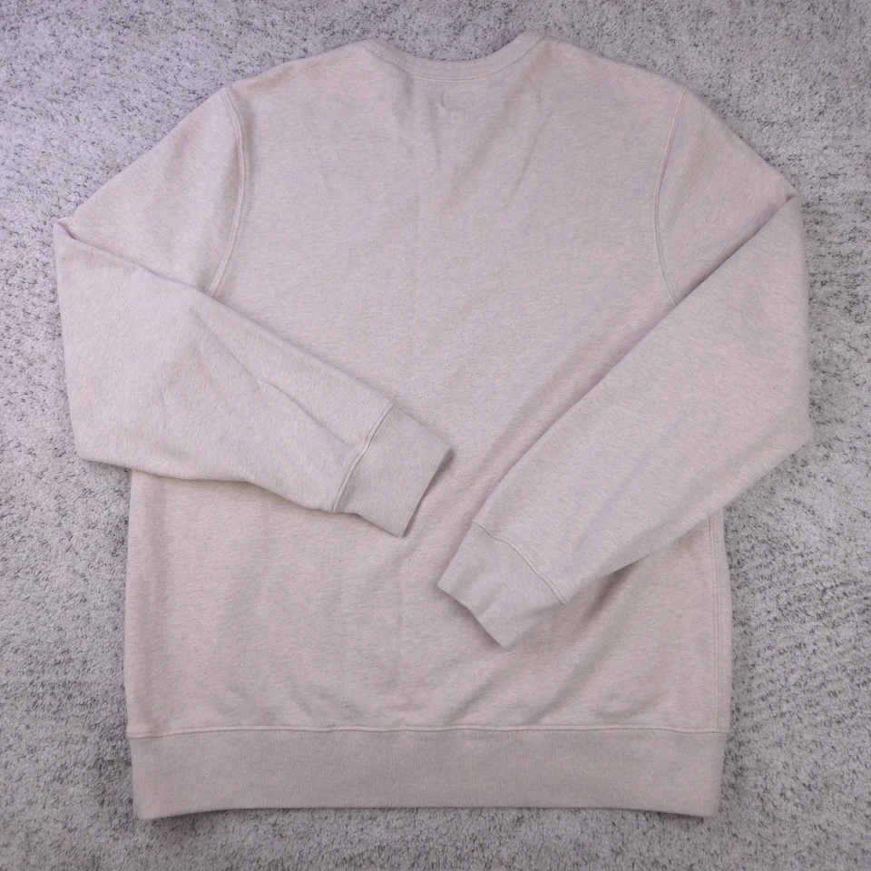 Sudadera J Crew Para Hombres XLT XL Pullover Alto De Colección Polar Terry Francés Avena Foto 3 de 4