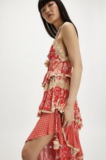 Spell X Free people Full Bloom Ruffle Dress NWT Size Small