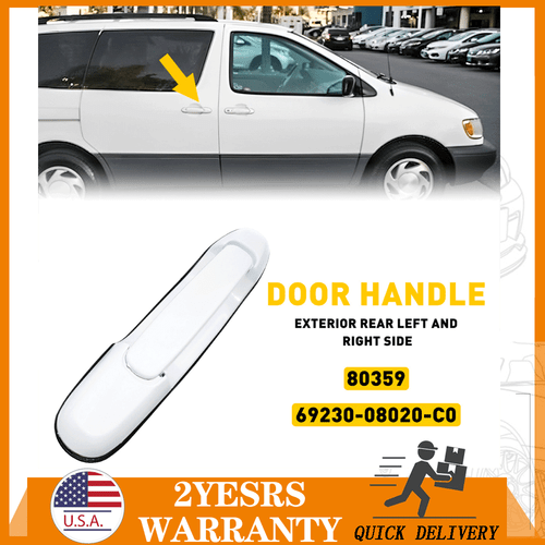 For Toyota Sienna 1998-2003 Left Rear or Sliding Right Door Silver Door Handle - Picture 13 of 13