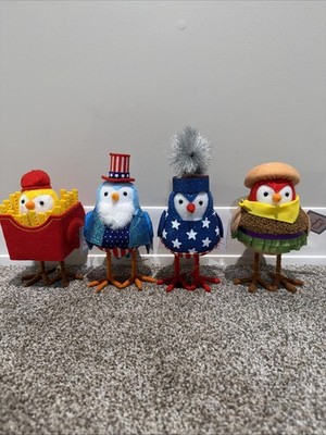 Set Of 4 Target Featherly Friends Summer Birds Fourth Of July 4th Patriotic 2026