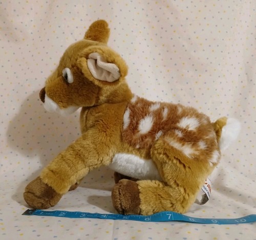 Juguete de peluche vintage Aurora World ciervo cervatillo marrón blanco 9" - Imagen 2 de 7