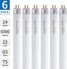 Wesome Lighting 6-Pack 22 Inch F14T5/DL Fluorescent Light Bulb, 6500K Daylight