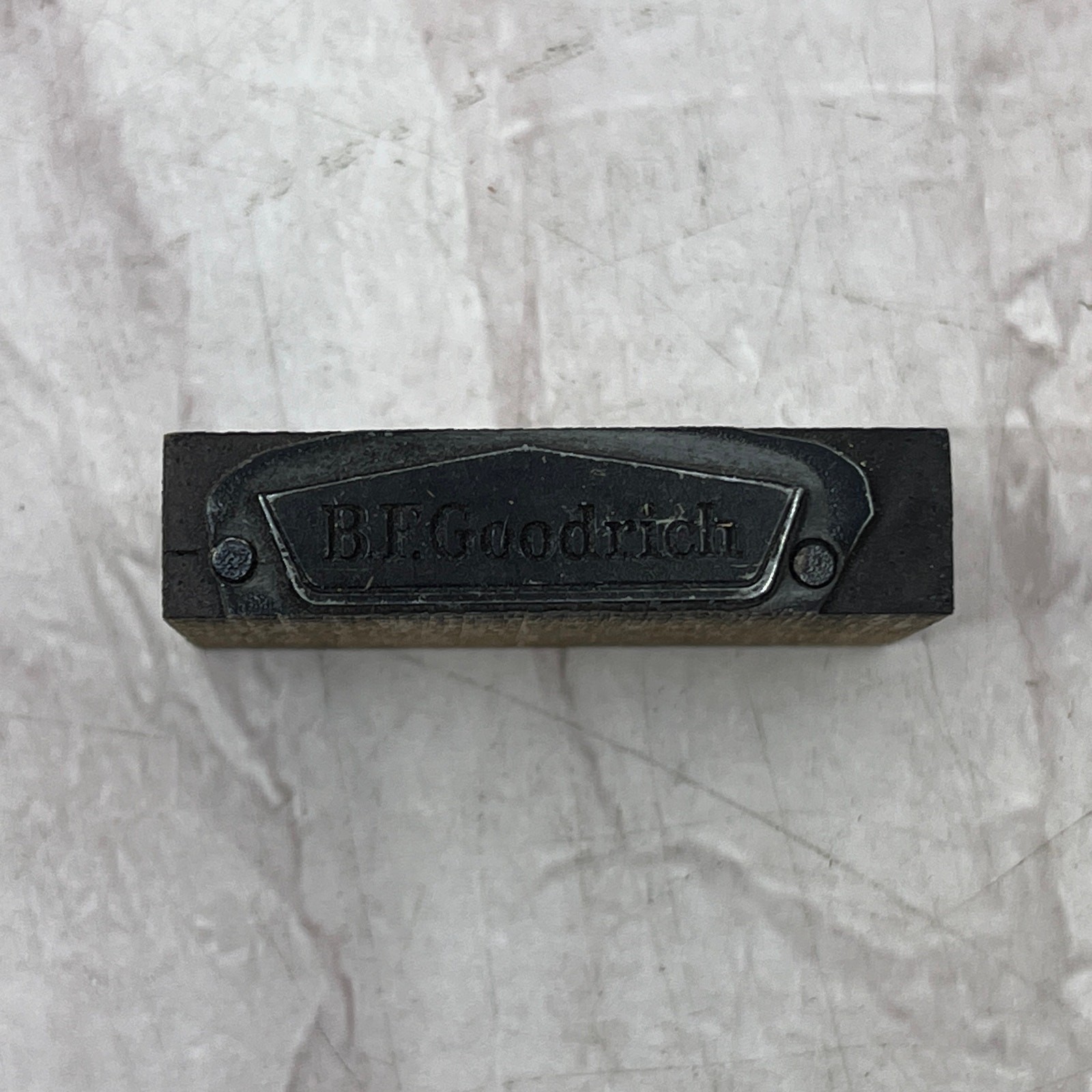 Vintage B.F. Goodrich Retro Letterpress Printers Block Plate SF5