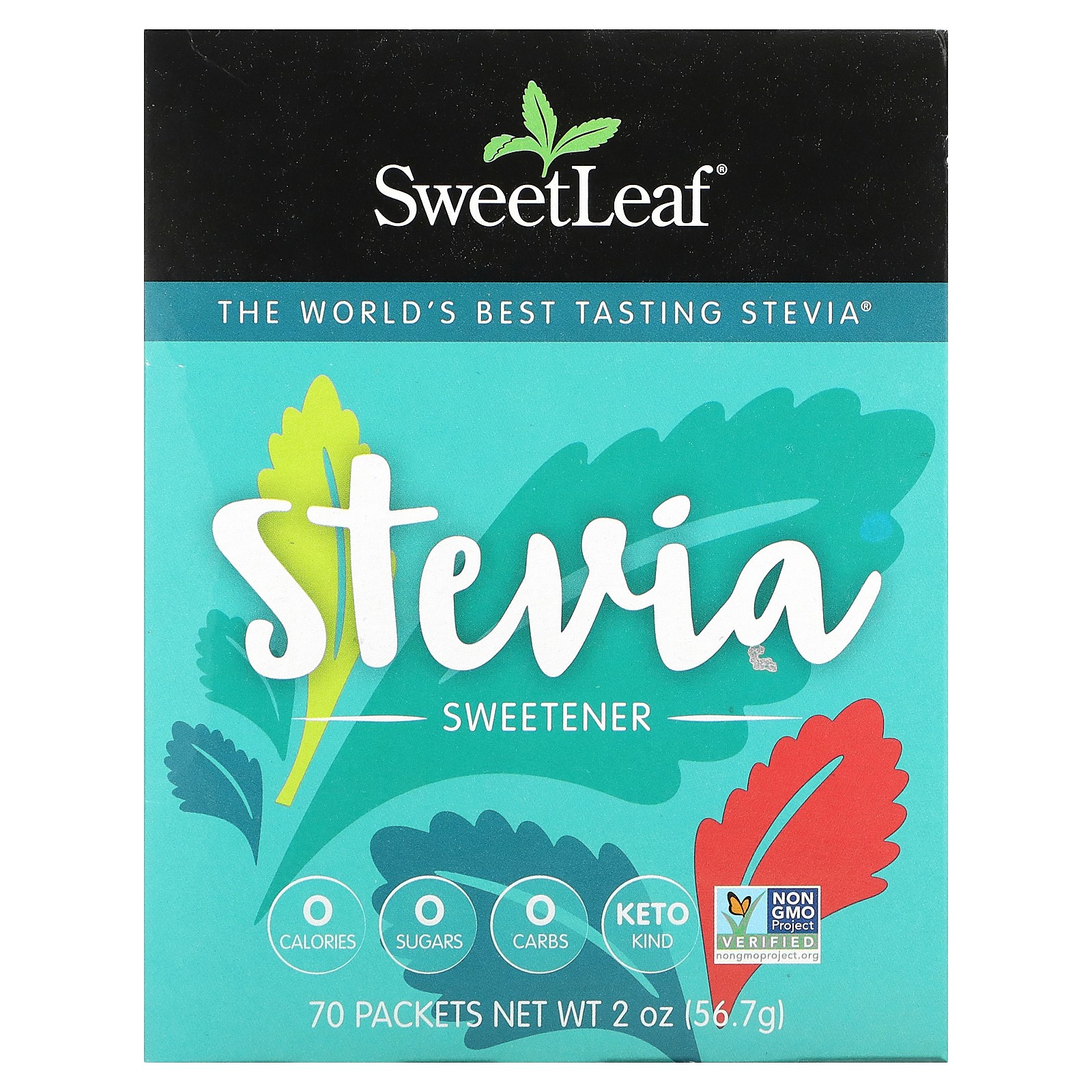 Wisdom Natural, (6 упаковок) SweetLeaf, натуральный подсластитель из стевии, 70 пакетиков
