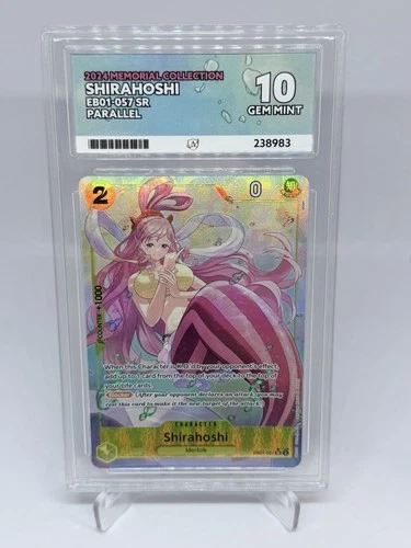 One Piece Shirahoshi EB01-057 Parallel Foil SR 2024 Graded Ace 10