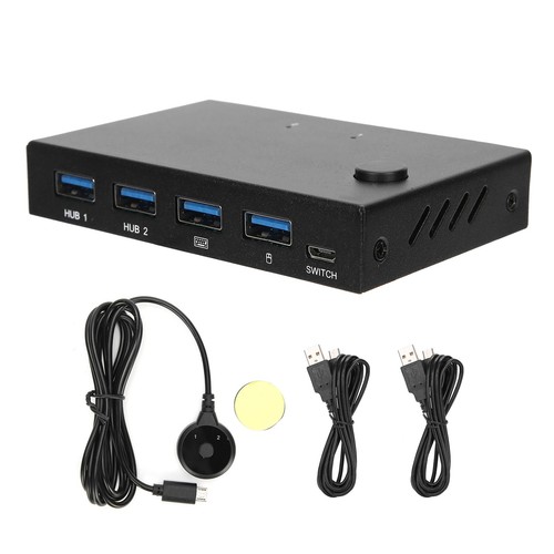 2 Port KVM Video Adapter HUB//KVM Box For Mouse/ FY - Afbeelding 9 van 18
