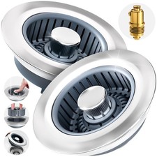 2 Pack Stainless Steel Sink Drain Strainer Stopper, Anti-Clogging Basket, 3.5"