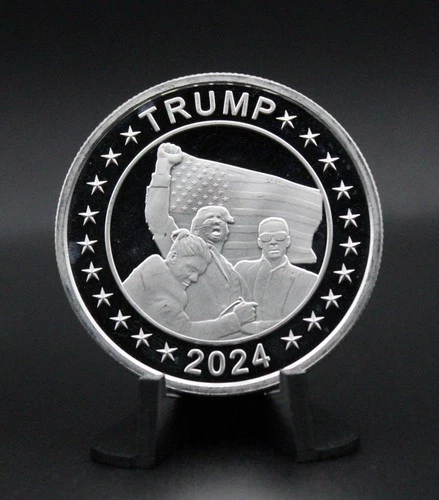 Lot of 10 2024 Trump 1 Troy oz .999 Fine Silver Rounds