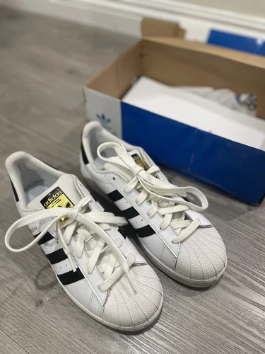 Adidas Superstar Junior C77154 Low White Core Black us7 EU40