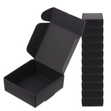 Reusable Black Paper Packing Boxes Mailing Boxes for Storage and Delivery