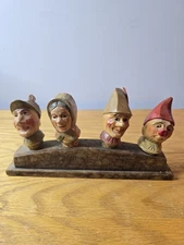 Antique Hand Carved Bottle Stoppers German Figures