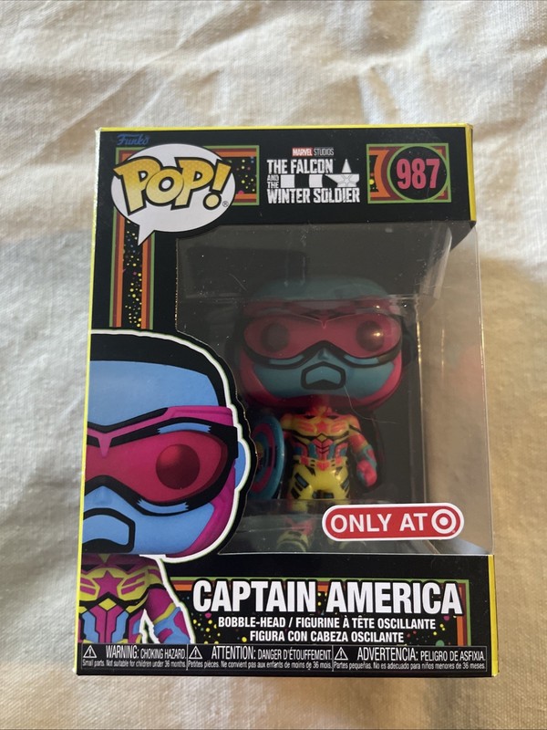 Funko Pop! Vinyl: Marvel - Captain America (Black Light) - Target (Exclusive)...