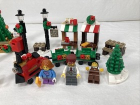 Lot of 2 LEGO Christmas Sets -  40262 Train Ride & 40263 Town Square - Complete