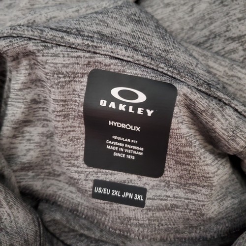 OAKLEY Golf Hydrolix Polo Shirt Mens 2XL Gray Outdoor Athletic Regular Casual - Picture 4 of 9