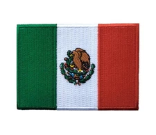 PatchClub Mexican Flag Patch, 3.15 inches - Iron 2.15" W x 3.15" L, Mexico 