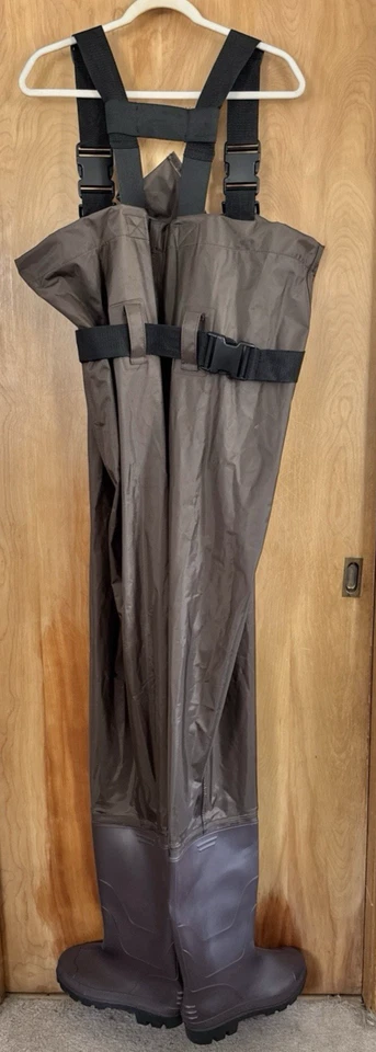 FISHINGSIR Men's Chest Waders Size 13 Shoe 46 Waist Brown NWT - Image 3 of 4