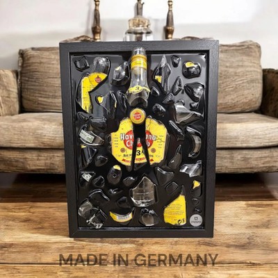 Havana Club Broken Bottle Art 3D Epoxy Rum Wandbild Bar Deko 30x40 Wall Hanging