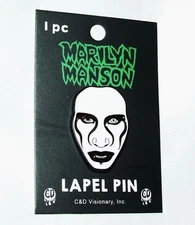 Marilyn Manson Defiant Face Lapel Pin Heavy Metal